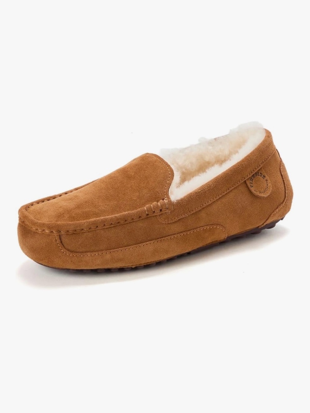 Fireside by Dearfoams - Men’s Melbourne Genuine Shearling-Lined Slip-On Moccasin
